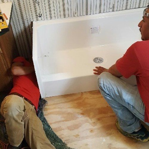newly installed accessible bathtub for senior