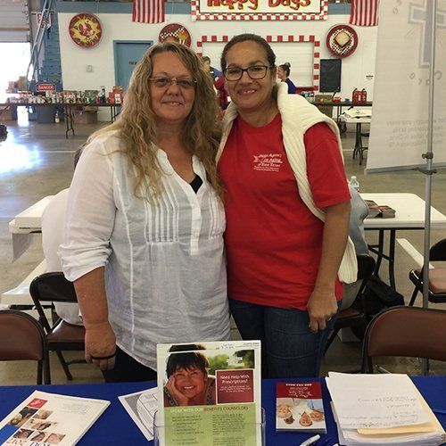 Staff at event booth