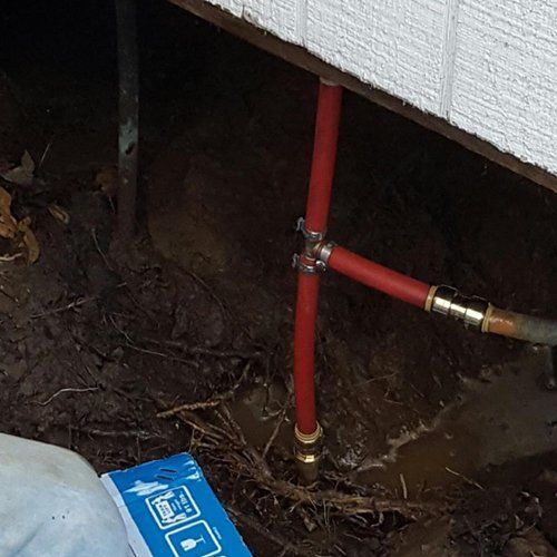 fixed piping under house