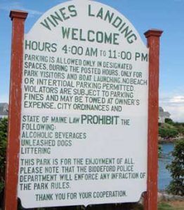 Information sign of Biddeford Pool