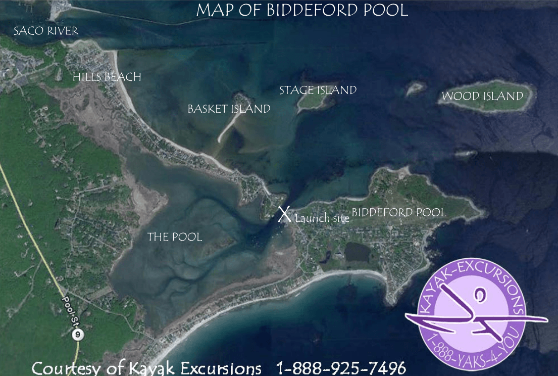 Biddeford Pool Map Kayak Excursions Kennebunkport ME