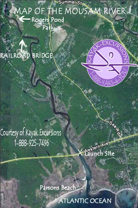 The Mousam River Map Kayak Excursions Kennebunkport ME