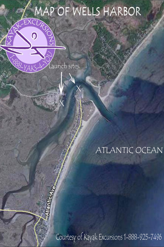 Wells Harbor Map Kayak Excursions Kennebunkport ME