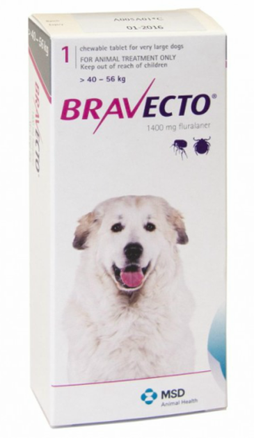 A box of bravecto flea treatment for dogs