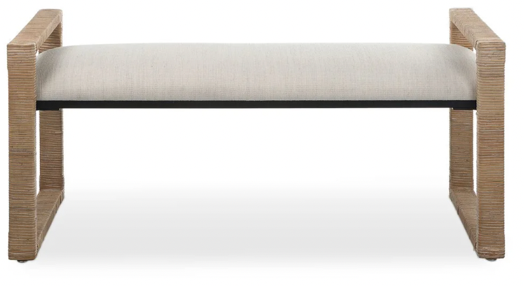 Uttermost ottomans and benches at Perrino Home Furnishings.