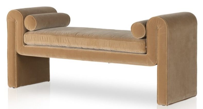 Four Hands benches and ottomans at Perrino Home Furnishings.