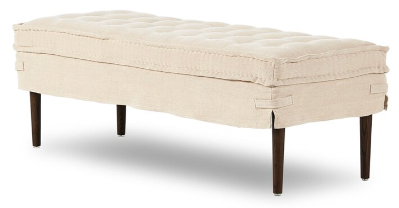 Four Hands benches and ottomans at Perrino Home Furnishings.