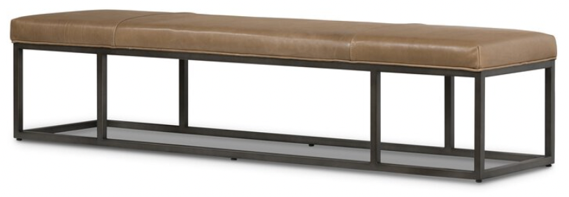 Four Hands benches and ottomans at Perrino Home Furnishings.