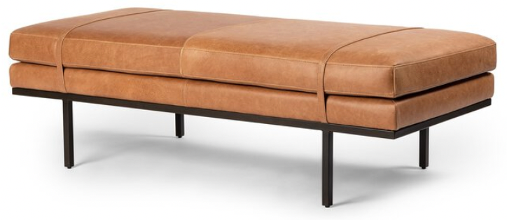 Four Hands benches and ottomans at Perrino Home Furnishings.