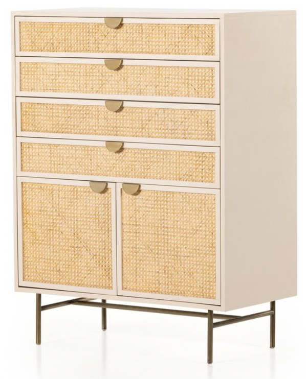 Four Hands bedroom dressers and chests at Perrino Home Furnishings.
