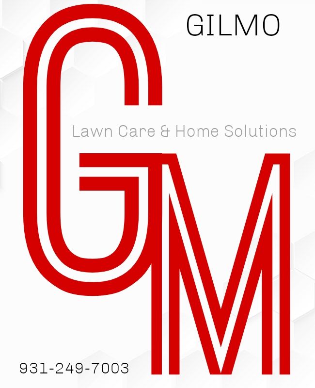 The logo for gilmo lawn care and home solutions