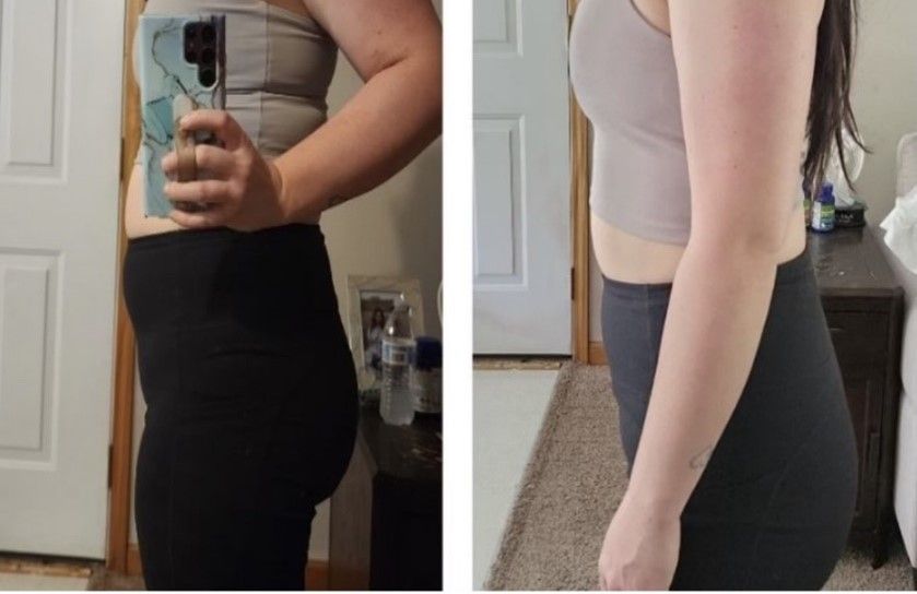 Krystal dropped 15 lbs and decreased 3 inches off her waist.