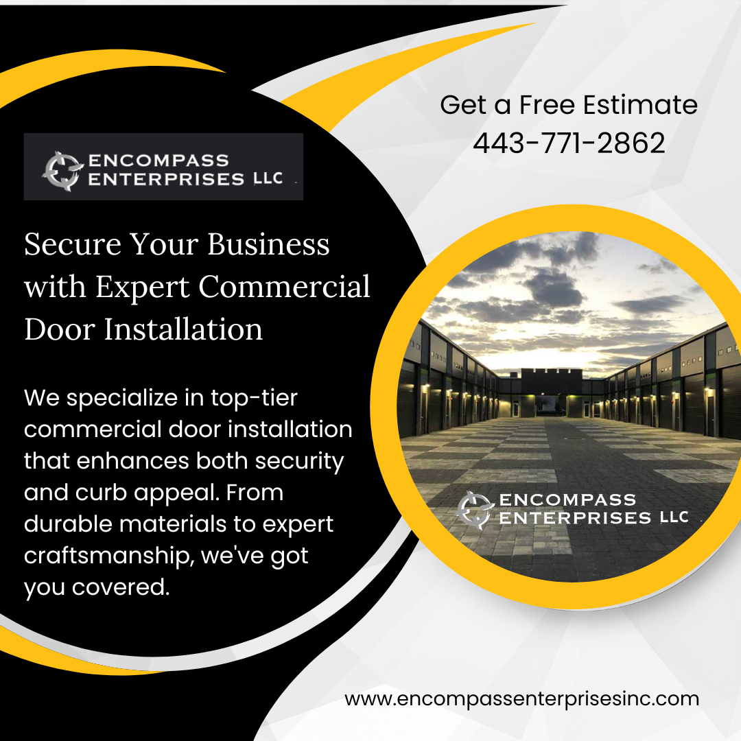 An image showing encompass commercial garage doors. 