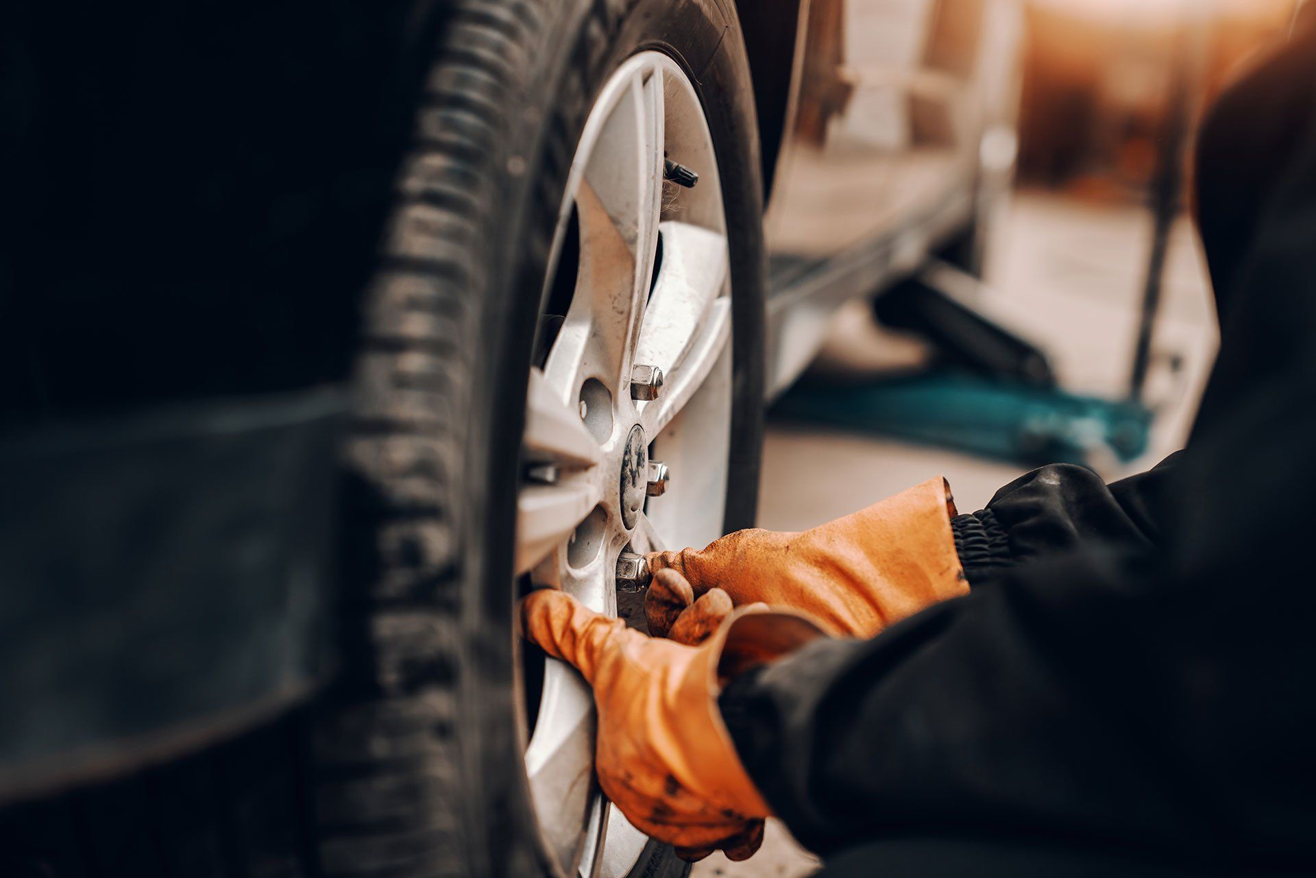 Mechanic Aligning The Wheel — Laredo, TX — Outlaw Wheels & Tires