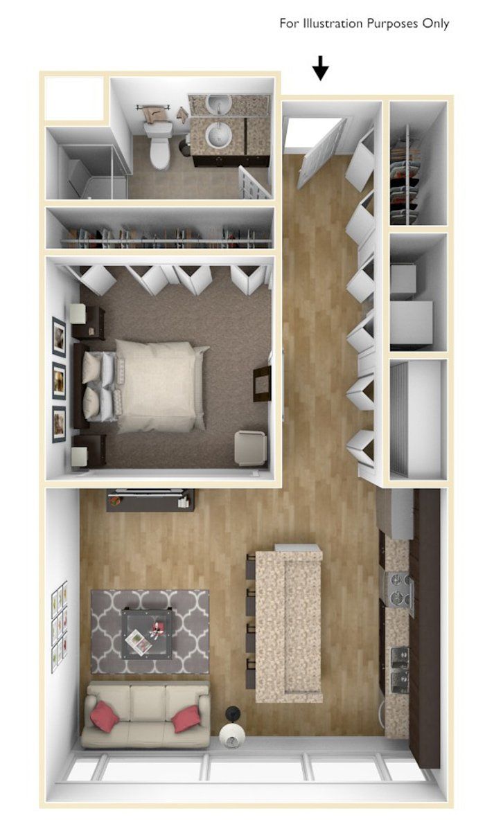 One Bedroom A2 | High Pointe Apartments