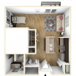 Studio Floor Plan | High Pointe Apartments
