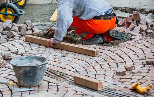 Brick and stone work being cone by masonry in Nicholasville, KY