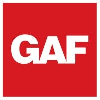 A red square with the word gaf in white letters on it.