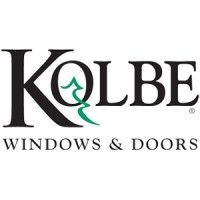 The kolbe windows and doors logo is black and green on a white background.