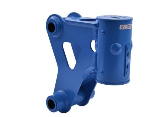 An orange cylinder with holes in it is on a white background.