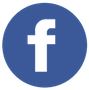 The facebook logo is in a blue circle on a white background.