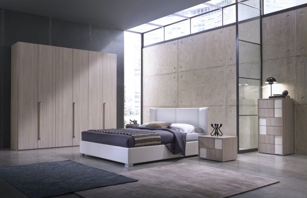 Progetto camera con arredi bicolore Monza