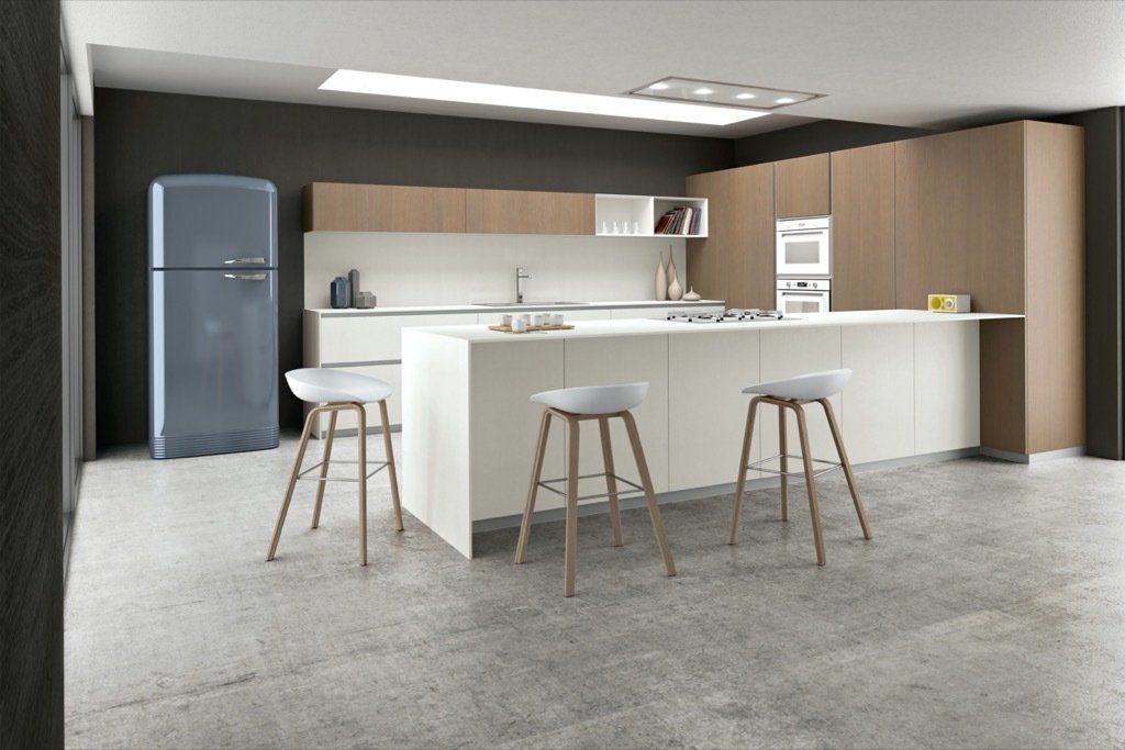 Progetto cucina bicolor