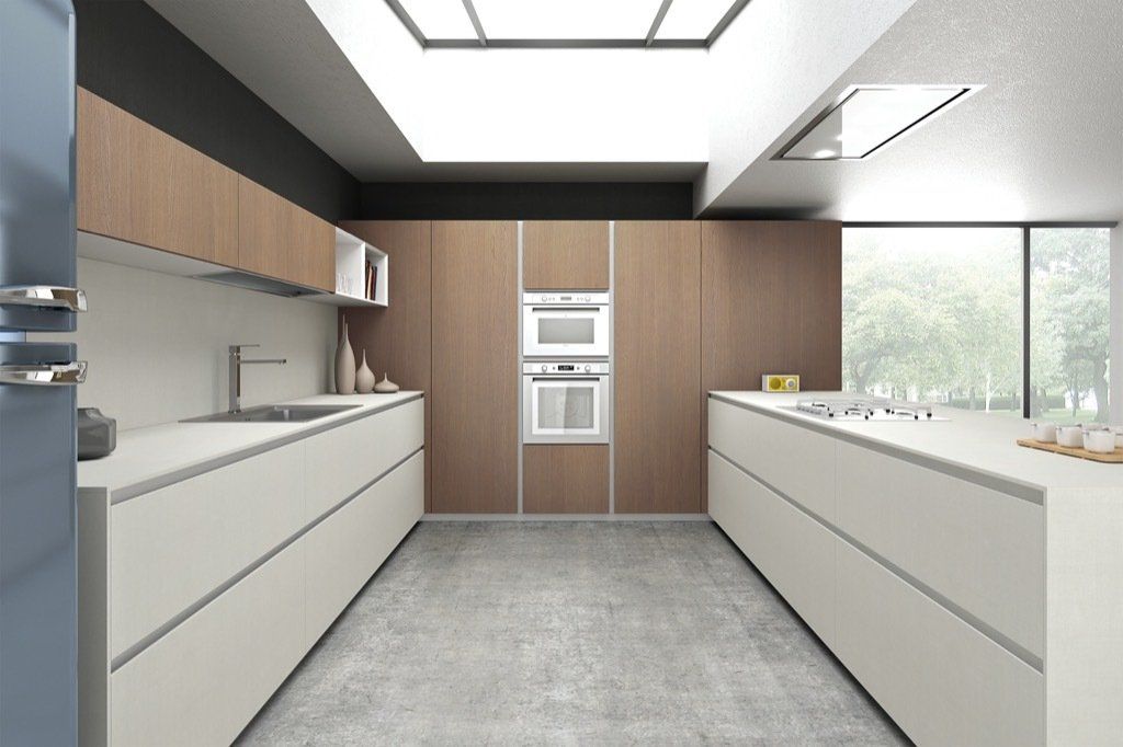 Progetto cucina bicolore