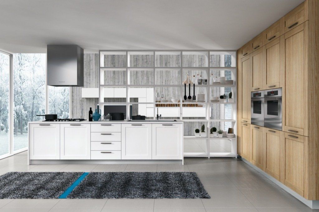 Progetto cucina con ante a telaio