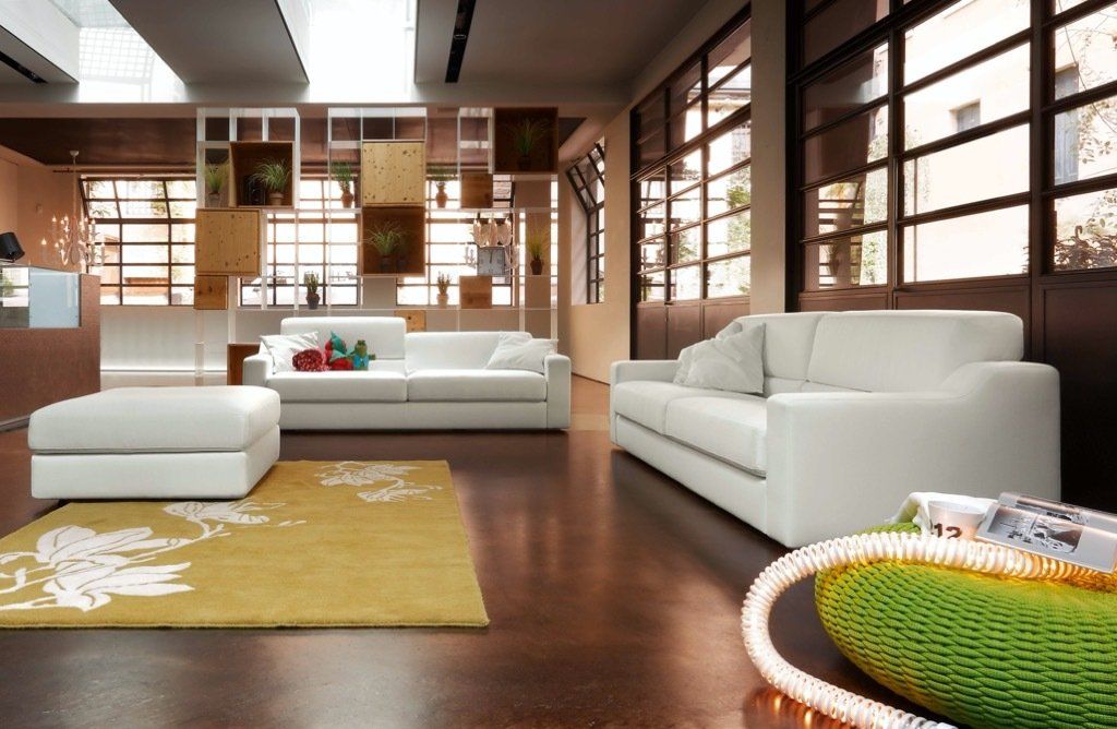 Progetto divani bianchi in open space Monza