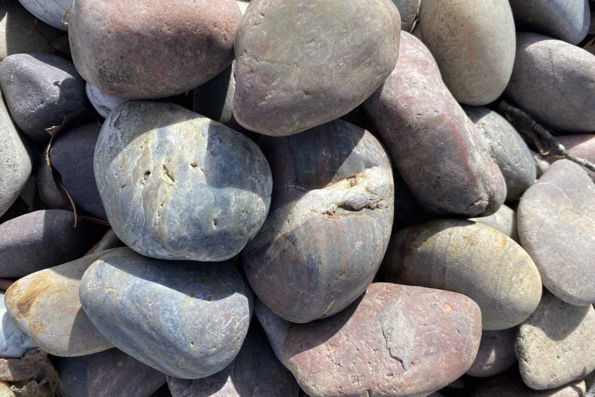 Red Polished Beach Pebbles