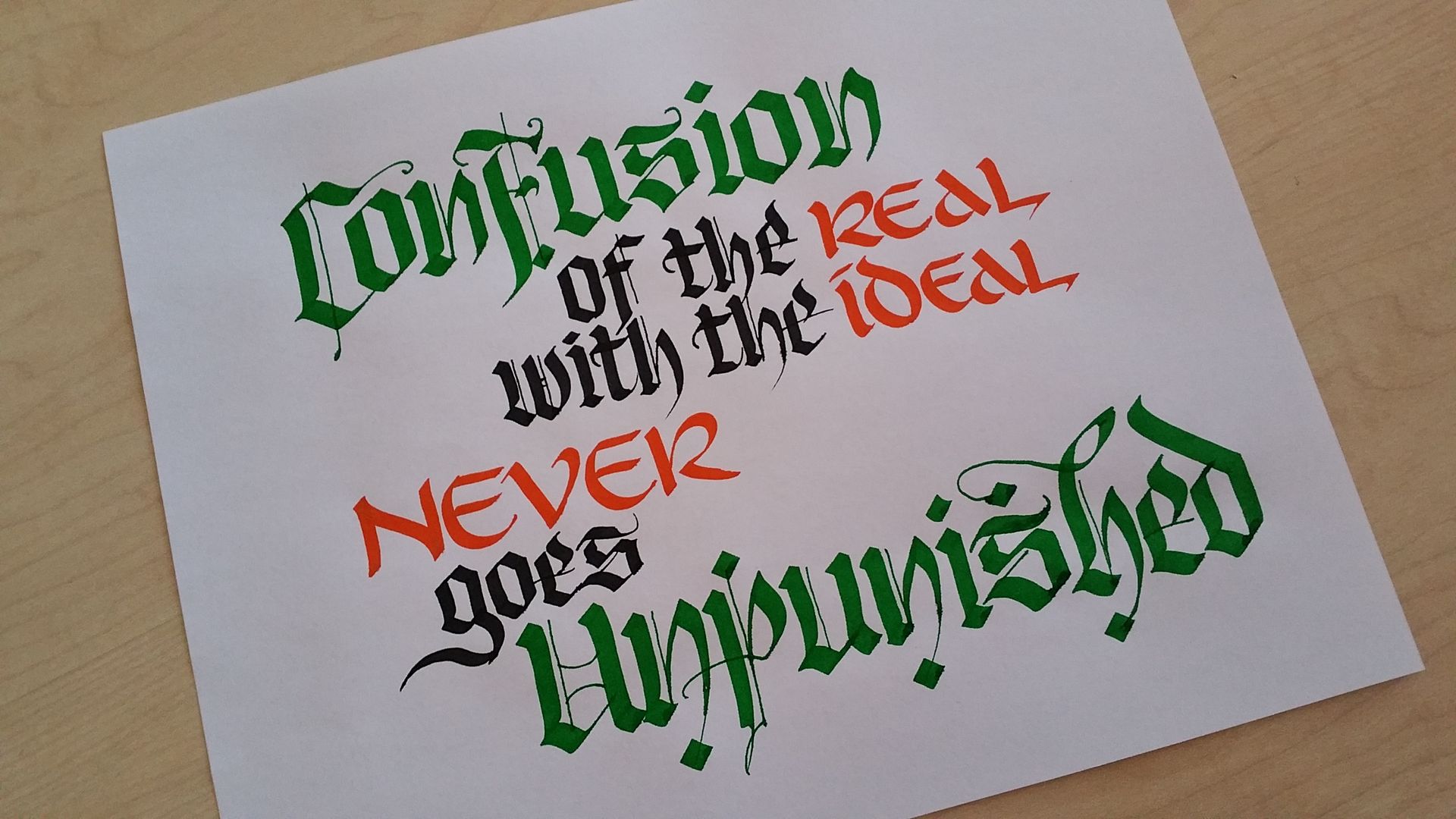 Confusion of the real with the ideal never goes unpunished