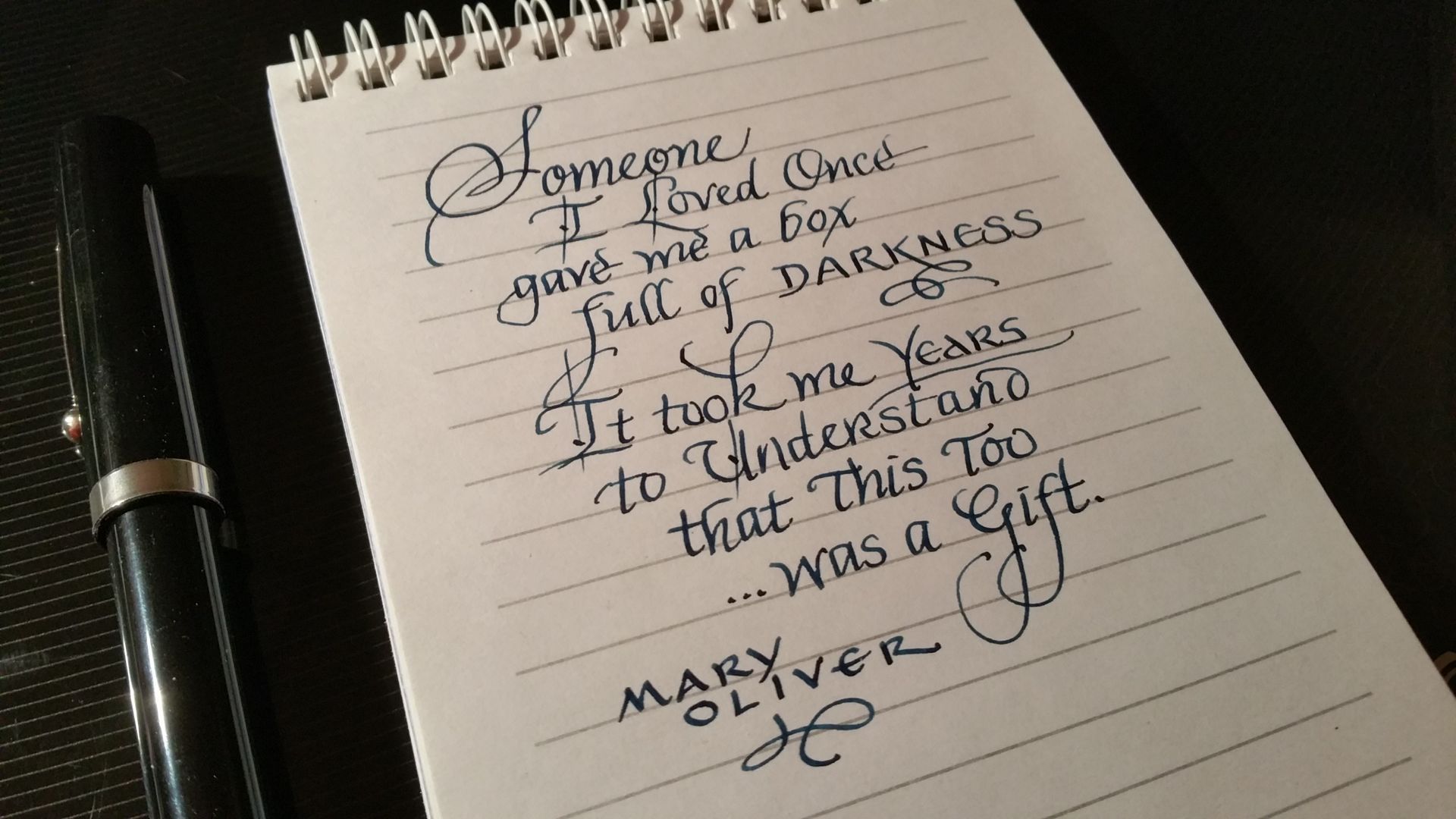 Someone i loved once gave me a box full of darkness