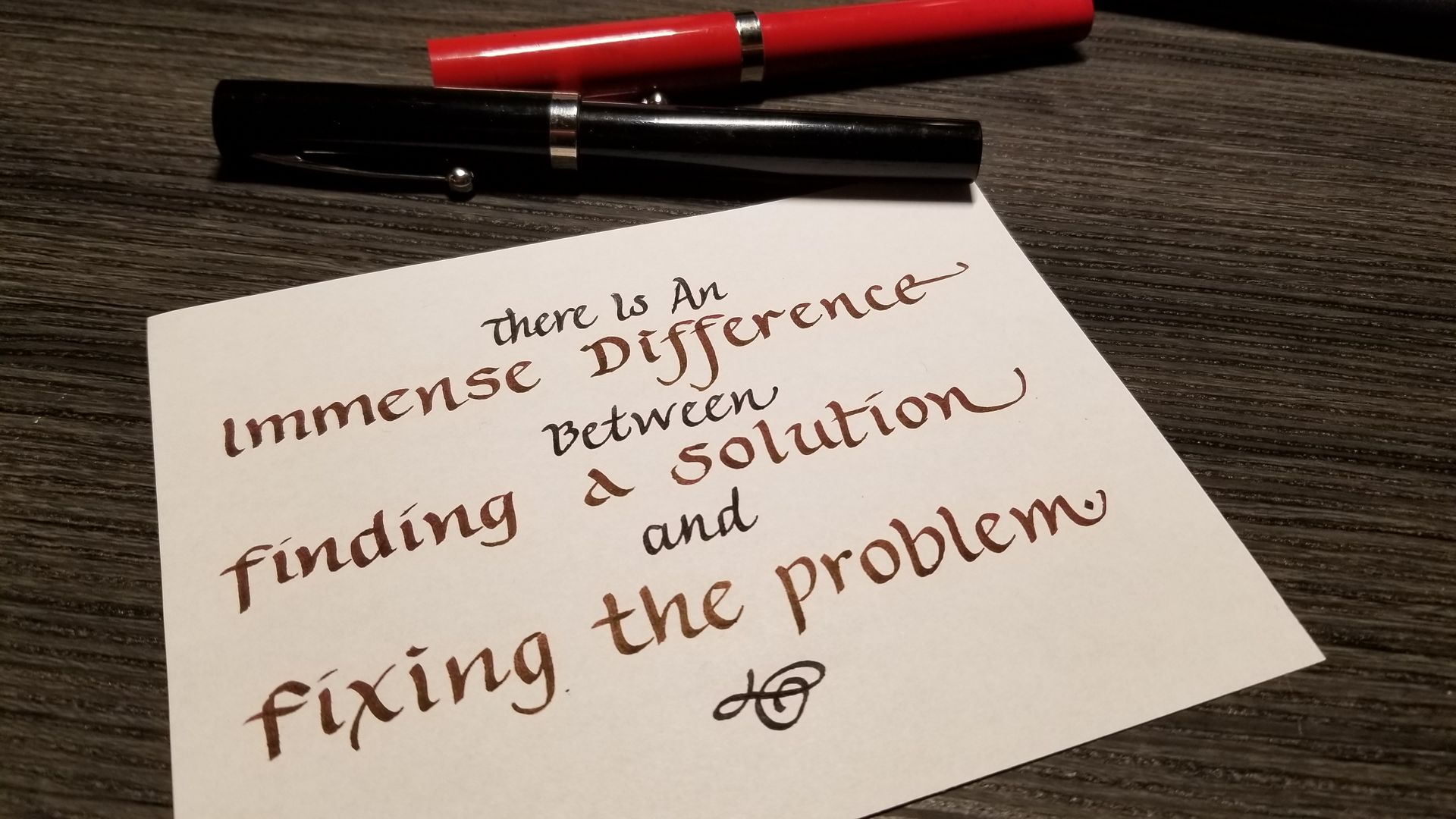 There is an immense difference between finding a solution and fixing the problem