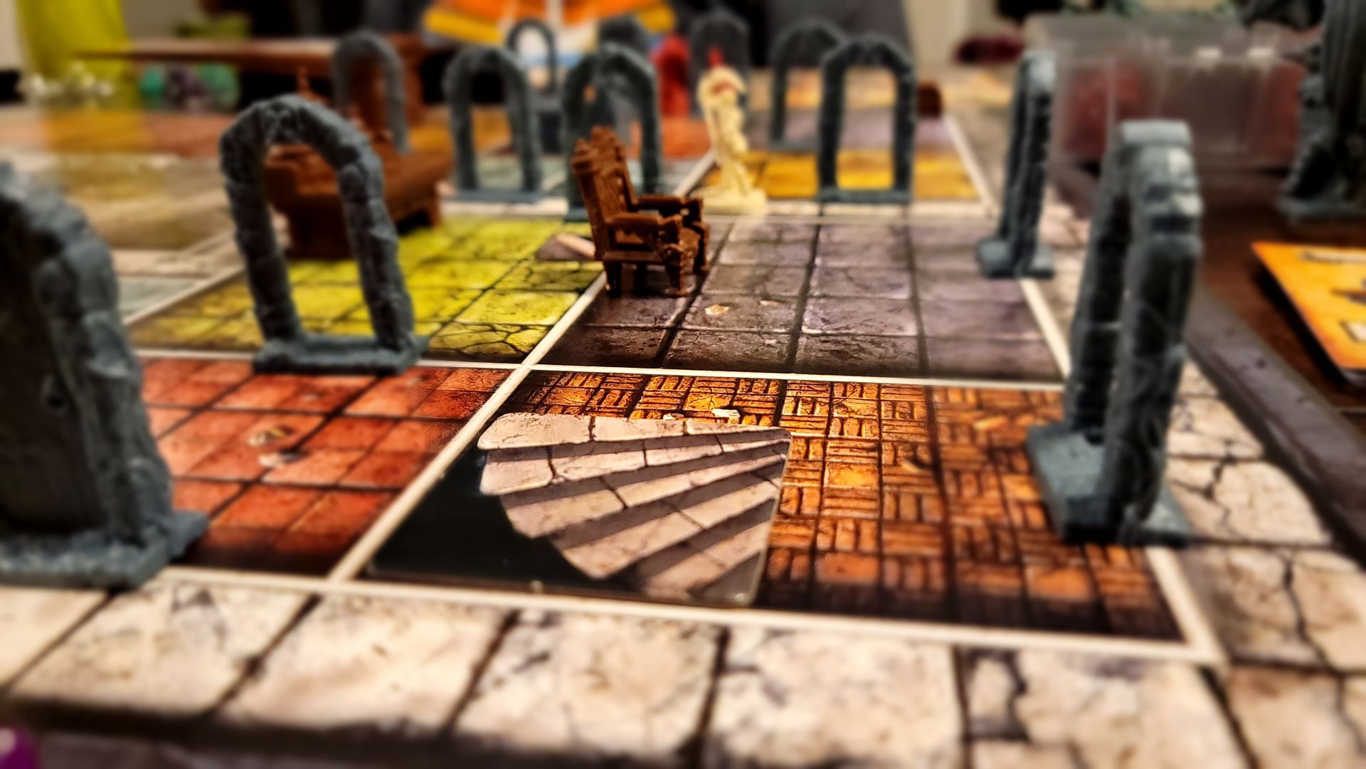 A close up of a board game on a table.