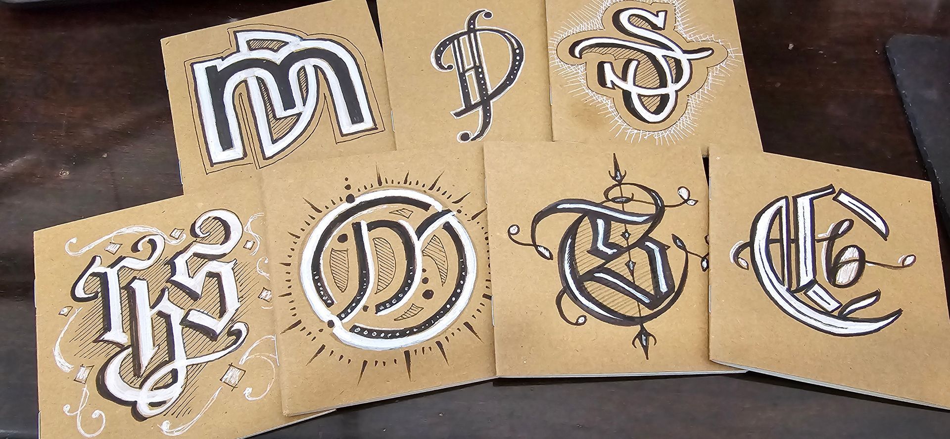 A bunch of cards with letters and numbers on them