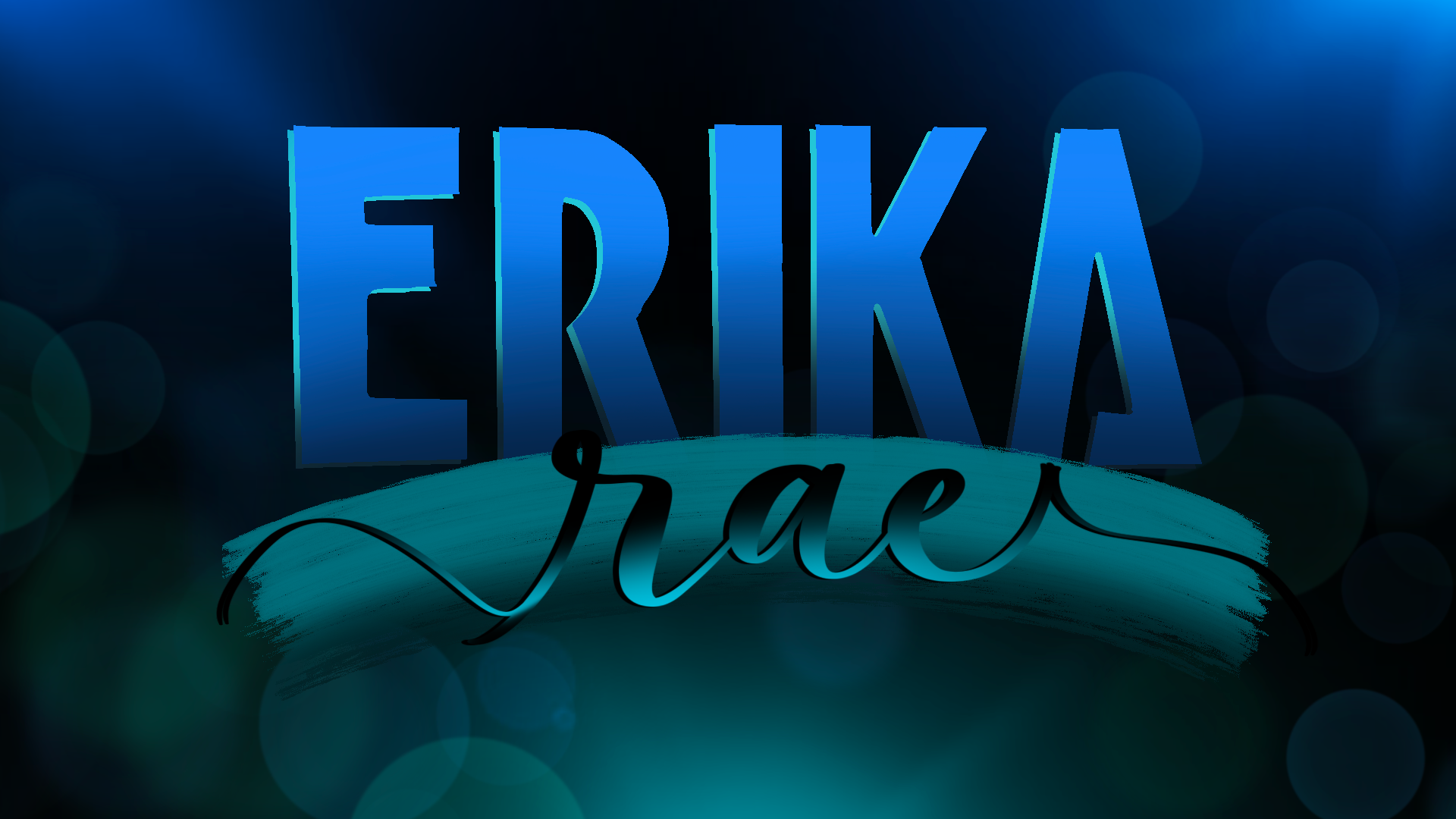 Name art made using Procreate for iPad for Twitch user Erika Rae