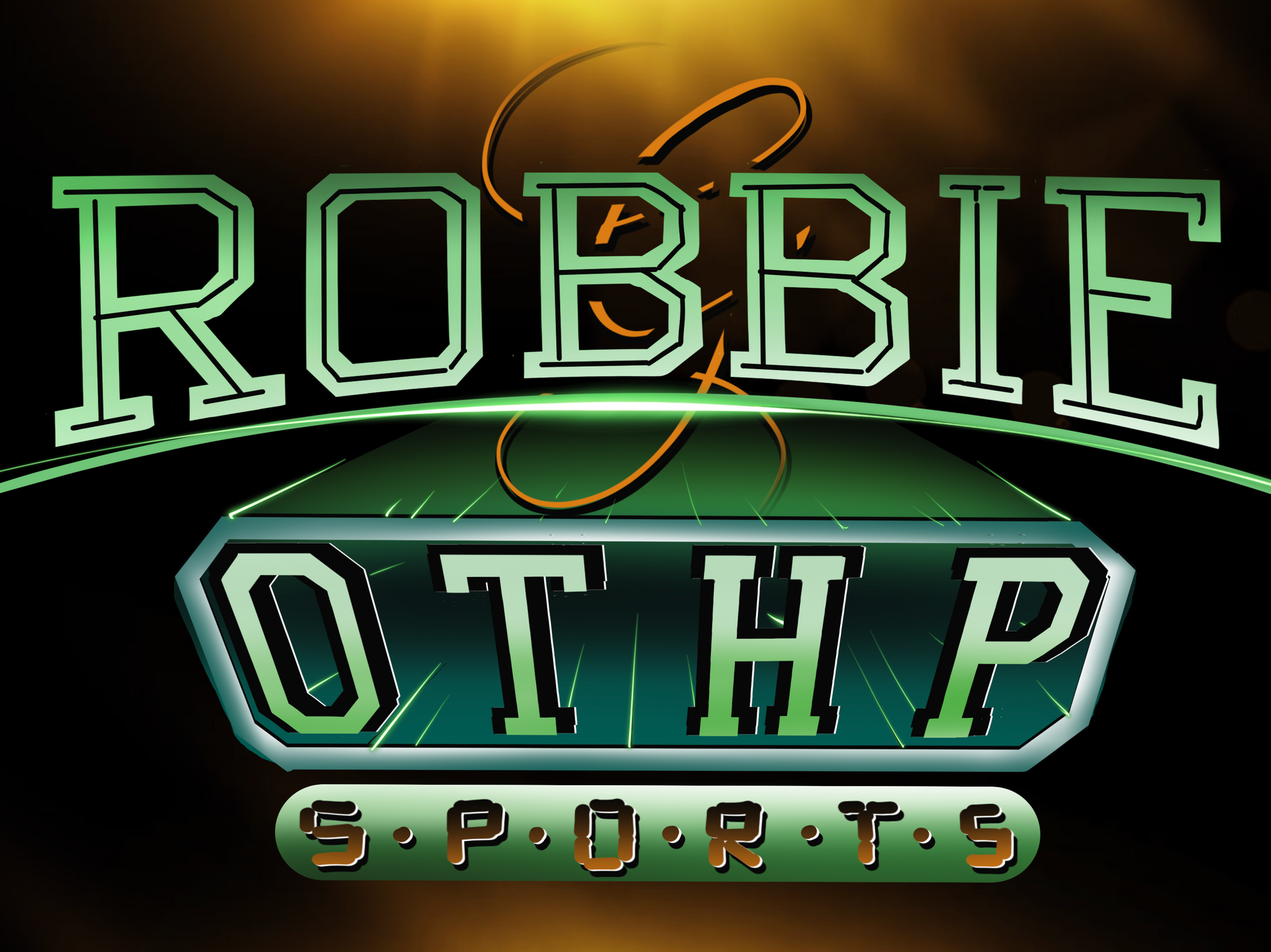 A green logo for robbie othp sports