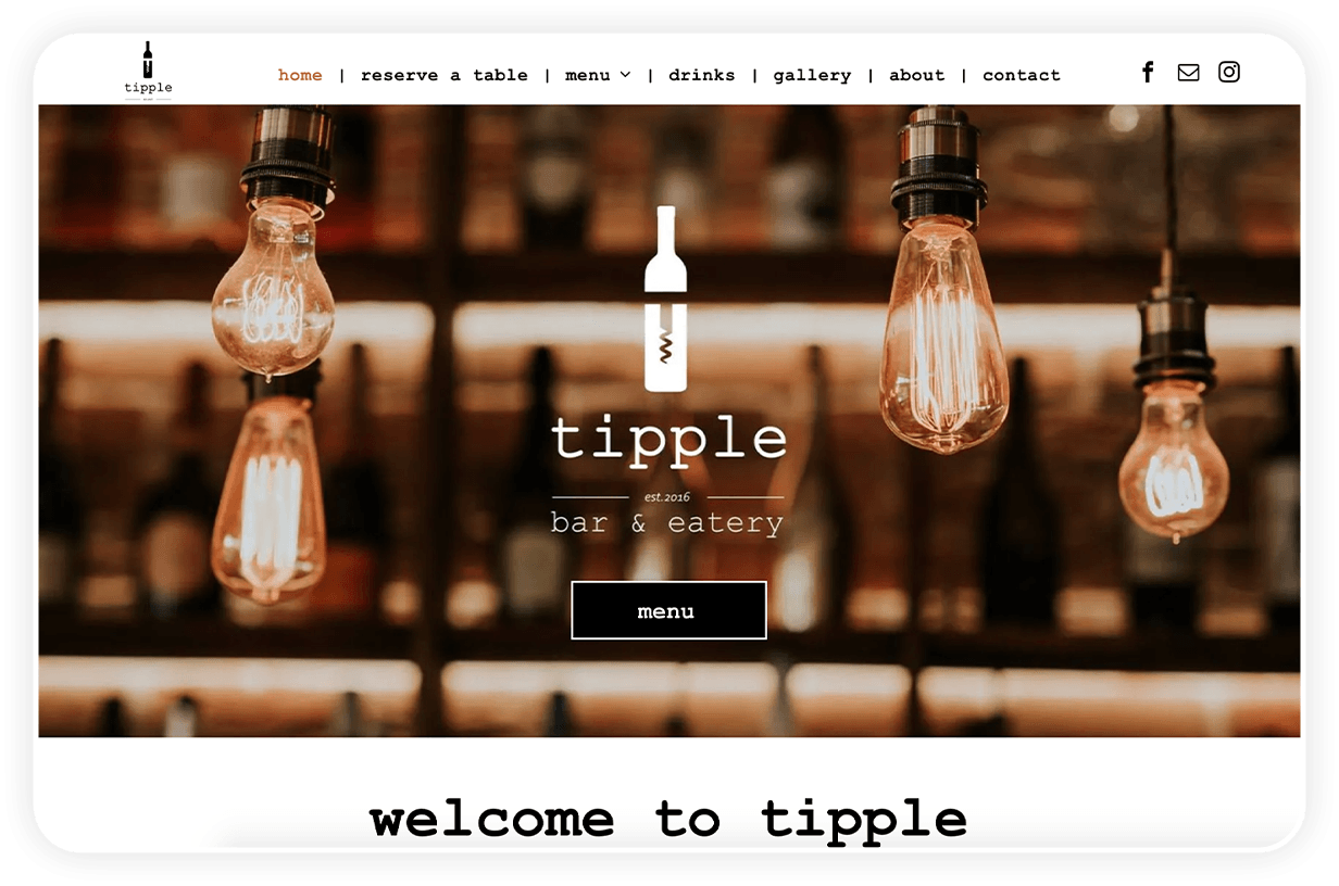 Tipple Bar & Eatery Website