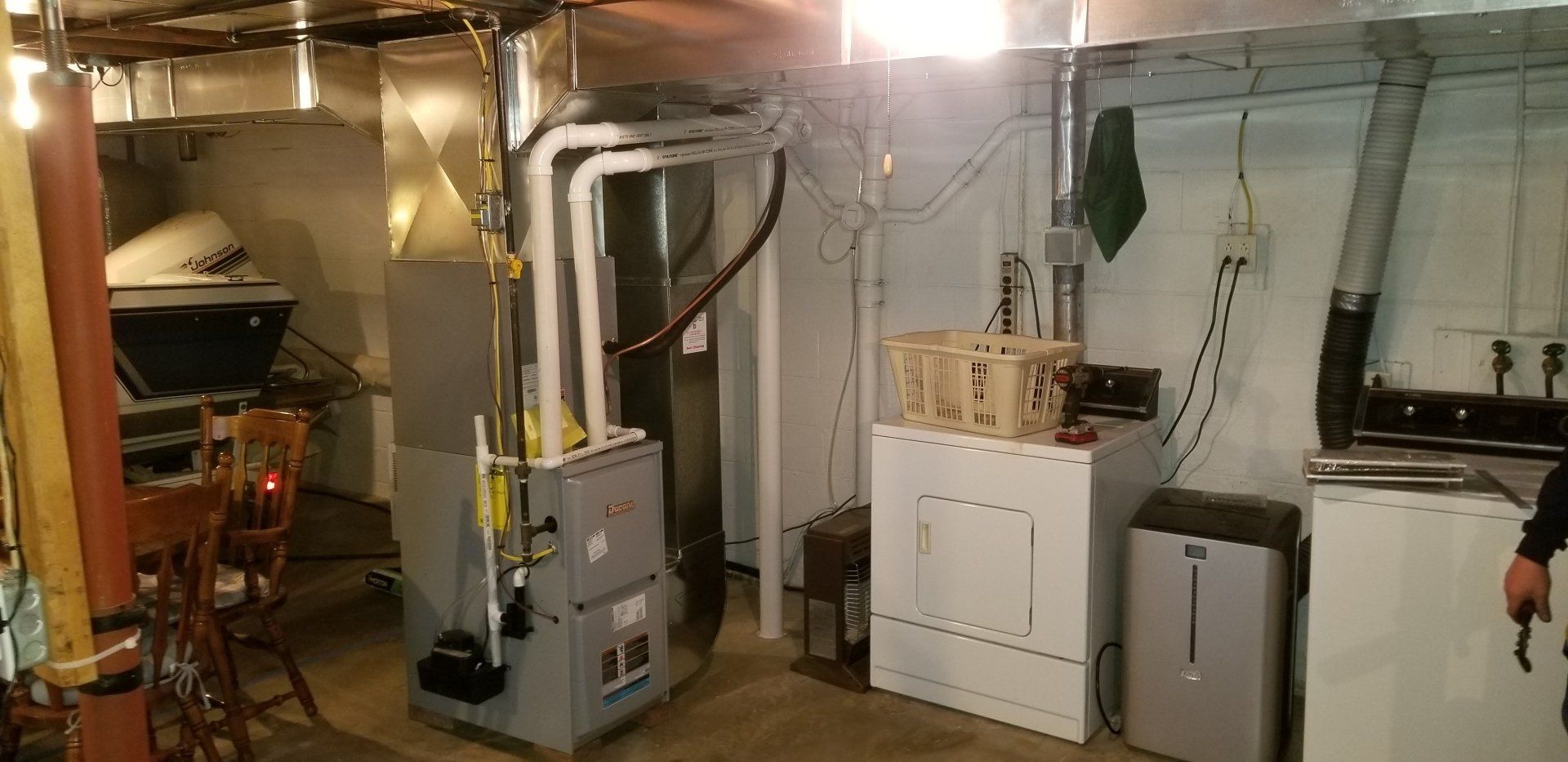 Heating System in a basement in Sugarcreek Oh
