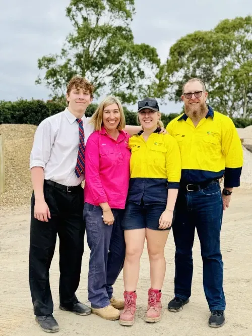 Family photo at Garden City Landscape Centre in Toowoomba