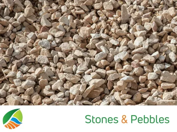 A pile of rocks of different sizes and colours