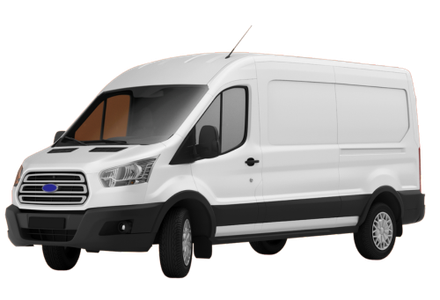 A white van is shown on a white background.
