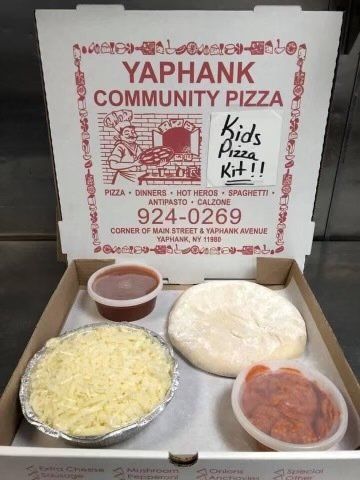A pizza kit from yaphank community pizza