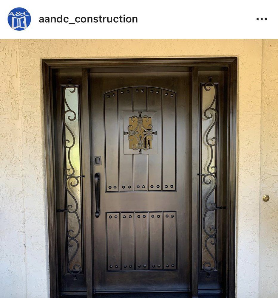 A picture of a door taken by aandc construction