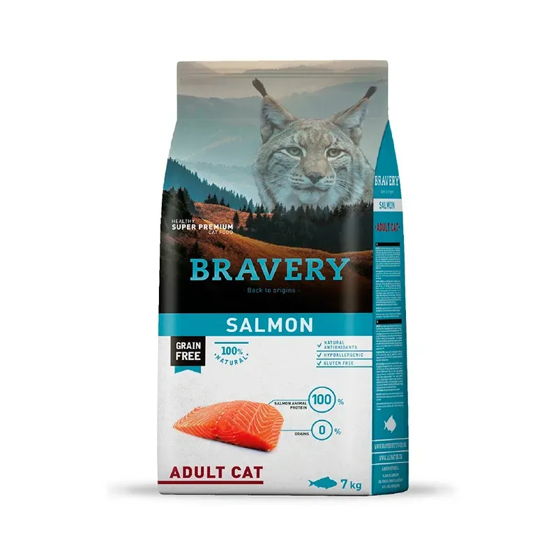 Bravery gato Adulto Salmon 7Kg