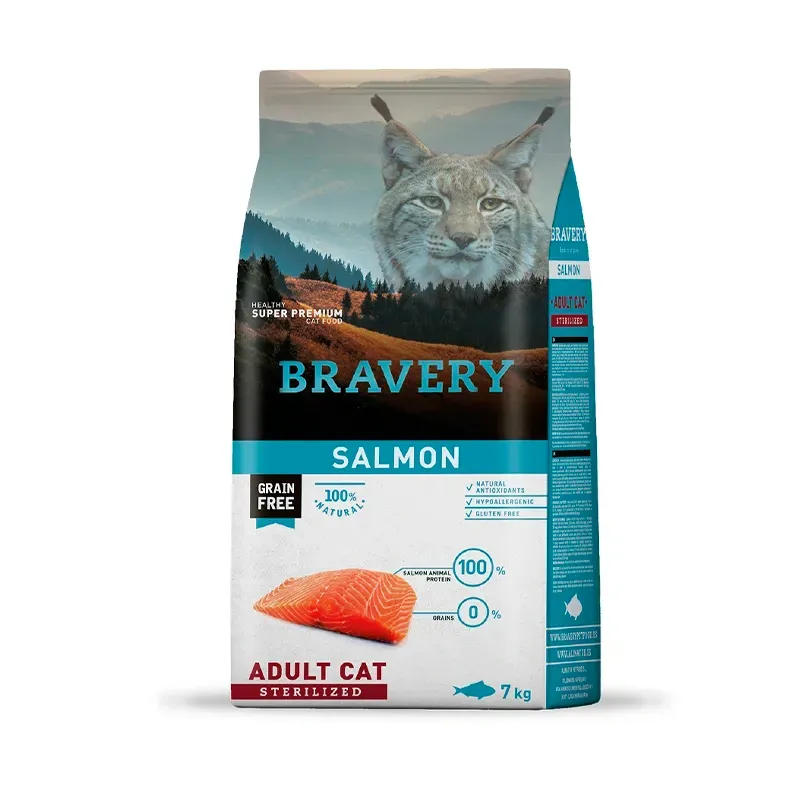 Bravery Gato Adulto ESTERILIZADO Salmón 7 KG