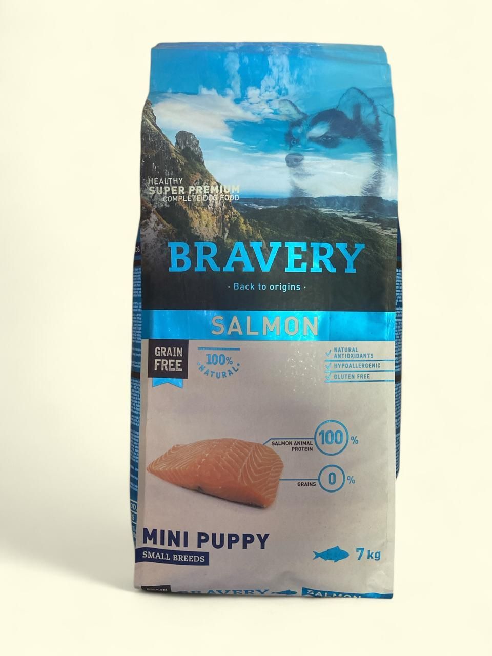 Alimento Bravery Salmon Mini Puppy 7Kg.
