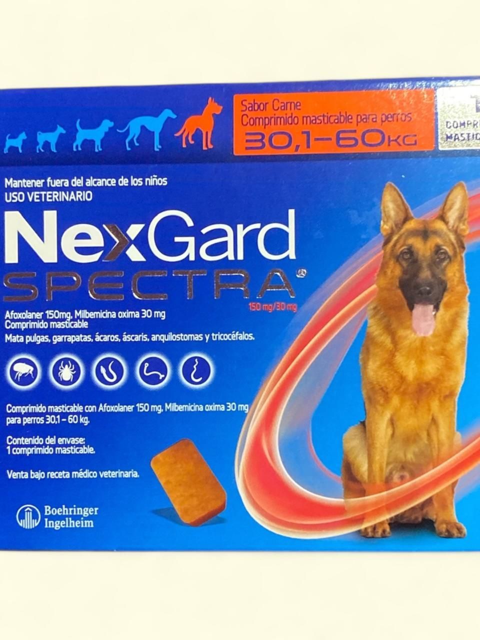 Antiparasitario Externo e Interno Nexgard Spectra 30 a 60 kilos