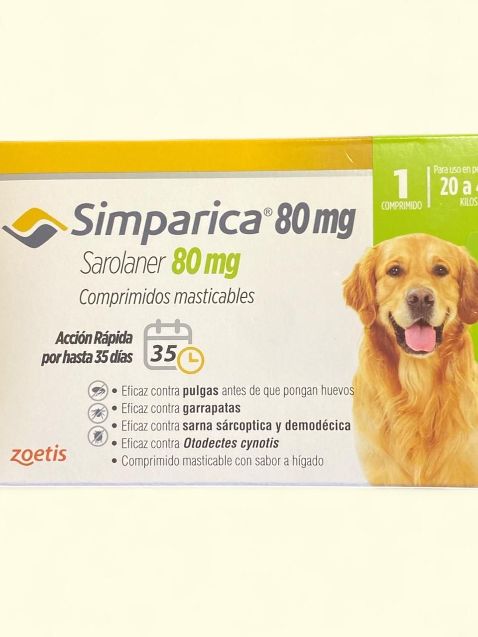 Antiparasitario Externo Simparica 20 a 40 kilos